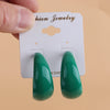 FishSheep Acrylic C Shape Hoop Earrings For Women Korean Colorful Geometric Resin Circle Earrings Jewelry - Image 19