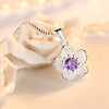 Silver Crystal Flower Pendant Necklace Stud Earrings Jewelry Sets For Women Vintage - Image 13