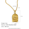 316L Stainless Steel Mixed Colour Asymmetrical Necklace Gold Plated Jewelry Women's Unique Necklace - Image 8