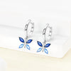 Butterfly Hoop Earrings with Colorful Cubic Zirconia - Image 54