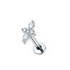Cubic Zirconia Labret Stud 16G Internally Threaded for Lip Tragus and Helix - Image 12