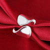 Silver Open Rings for Women Couple Vintage Simple Wave Twisted Ring Party Prevent Allergy Jewelry Holiday Gifts - Image 6