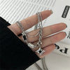 Hip Hop Zircon Star Double Layer Necklace For Men Women Charm Titanium Steel Pendant Chain Unisex Jewelry - Image 23