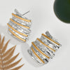 Haiyufly Irregular Geometric Line Earrings for Women Stainless Steel Jewelry Stud Earrings Birthday Gift - Image 4
