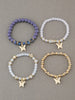 4Pcs Butterfly Beaded Bracelet Set For Women Pink Acrylic Beads Elastic Chain Bangle Female Bohemian Party Jewelry Gift - Image 18