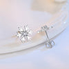 Women's Silver Jewelry Crystal Zircon Snowflake Stud Earrings - Image 3