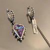 Vintage Purple Crystal Heart Ssymmetrical Drop Dangle Hoop Earrings For Women Girl Jewelry Gift Party серь - Image 7