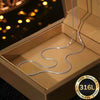 Thin Round Snake Chain Necklace 1mm in Stainless Steel - Image 4