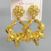 Classic Drop Women Gold Plated Earrings Brass Girls Chunky Small Golden Hoop Earrings - Image 4