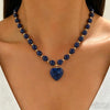 Stone Bead Heart Pendant Necklace for Women Frence Vintage Beads Chain Necklace Party Jewelry Gifts - Image 10
