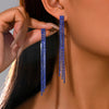 Long Tassel Drop Earrings for Women Black Gold Silver Color Rhinestone Dangle Earring Wedding Party Jewelry Gift - Image 19