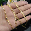 Gold Necklace For Women Men Size 16-30 Inch Jewelry 4mm Figaro Chain Necklaces - Image 1