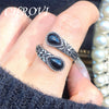 Retro Silver Agate Spoon, Moonstone Ring, Women's Simple and Ring - Image 6