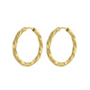 Carlidana Chic Simple Hoop Earrings Simple Women Earrings Stainless Steel Gold Plated Twisted Circle Huggies Earring - Image 4