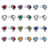 European Silver Zodiac Earrings Blue, Red, Pink, and White Earrings Suitable for Women's Jewelry - Image 1