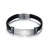 Braided Leather and Stainless Steel Bracelet with 21 cm Length - Image 13