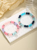 2 pcs of Spider Pendant Herat Shape Magnet Bead Elastic Couple's Bracelets, Bff Jewelry Gift - Image 13