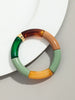 Chunky Acrylic Tube Bead Bangle with Multicolor Options - Image 29
