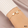 Simple Love Letter Bracelet Retro Adjustable Alloy Letter Bracelet Women Hand Jewelry Accessory - Image 17