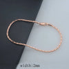 15 Style Choose Women Men Girl Rose Gold Color Curb/Weaving Bracelets Chains Jewelry 18cm-23cm - Image 14