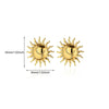 Vintage Stainless Steel Sun Earrings For Women Bohemian Sun Shine Earrings Irregular Fan Shaped Earrings Jewelry Party Gifts - Image 8