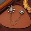 Vintage Baroque Crsytal Cross Chains Brooches For Women Men Rhinestone Classic Badges Accessories Party Banquet Jewelry - Image 7