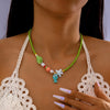 Cute Colorful Ceramic Fish Beaded Necklace For Women Handmade Rice Beads Choker Beach Charm Ocean Jewelry Accessories - Image 2
