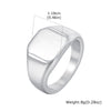 stainless steel all smooth Signet Rings for men Women Stylish wedding Jewelry Accessories gifts - Image 8