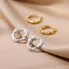 Stainless Steel Irregular Twist Earrings for Women Gold Color Round Hoop Earrings Jewelry Wedding Gifts - Image 4