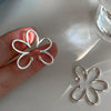 1 Piece Simple Flower Clip Earrings for Women Creative Non-Piercing Ear Cuff Jewelry Accessories Gift - Image 4