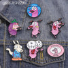 Cartoon Courage Cowardly Dog Brooch Enamel Pins Cute Pink Animal Dog Brooches Clothes Lapel Badges Jewelry Gift for Kids Friends - Image 1