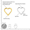 Heart Detail Clicker Hoop Piercing Earring in Gold-Tone or Silver-Tone - Image 2