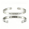 This Too Shall Pass Mantra Cuff Bracelet Hidden Message Motivational Jewelry Gifts Cuff Bracelet Gifts for Women - Image 5