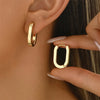 Gold Color Square Hoop Earrings for Women Men Stainless Steel Minimalist Punk Unisex Rock Earring Piercing Jewelry Gifts - Image 6