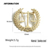 design balance wheat ear fair stainless steel gold-plated brooch, suit lapel pin, men's formal dress accessories - Image 2