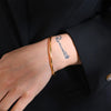 Chic Mobius Cuff Bangle Bracelets Women Men,Gold Color Thin 4MM Stainless Steel Twisted Wristband Gift Jewelry - Image 2