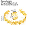 Stainless Steel Bracelet Rings Set Hollow Flowers Unusual Retro Bracelet Ring For Women Jewelry High-quality Gift - Image 4