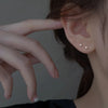 Korean Arrival Metal Fresh Lovely Sweet Grey Leaf Stud Earrings for Women Jewelry Gifts - Image 15