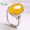 Red Agate Jade Ring Female Opening Adjustable Simple Style Chalcedony Silver Ring for Mom Women Rings Jewelry Gift - Image 6