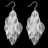 Silver Plating Long Earrings For Women 9 Hollow Thin Leaves Distributed In 5 Layers Gold Color Dangle Earrings Wedding Jewelry - Image 1
