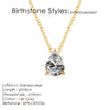 Stainless Steel Teardrop Pendant Necklace with Colorful Stone Details - Image 16