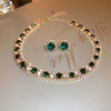Fyuan Crystal Necklace Earrings Set Pink ABcolourful Necklace for Women Weddings Party Jewelry Sets Accessories - Image 10