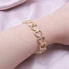 Hollow Love Heart Leaf Open Adjustable Bangle Bracelets For Women Men Accessories Snake Wrist Jewelry Stainless Steel Bracelet - Image 2