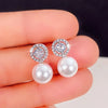 Imitation Pearl Dangle Earring for Women Silver Color Bling Cubic Zirconia Elegant Lady Jewelry - Image 19