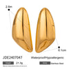 Ball Pendant Earrings Stainless Steel Gold Plated Jewelry Gift Ring Hoop Earrings For Women - Image 7