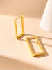 Silver Simple Square Zircon Hoop Earring For Women Engagement Wedding Jewelry - Image 6