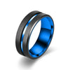 8mm Men's Black Tungsten Wedding Band Rings Black Groove Beveled Edge Engagement Ring for Men's Valentine Gifts Jewelry - Image 5