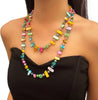 Bohemian Double-Layer Beaded Necklace with Irregular Stone Beads and Long Sweater Chain - Image 12