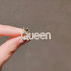 Cute Rhinestone Queen Brooches For Women Kids Crown Letters CZ Crystal Party Label Pins Buckle Jewelry Gifts - Image 5