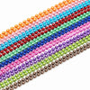 5pcs 1.5mm 2.0 2.4mm Length 70cm (27.5 inch) 10 Colors Plated Ball Beads Chain Necklace Bead Connector For Charms Base and Tray - Image 1